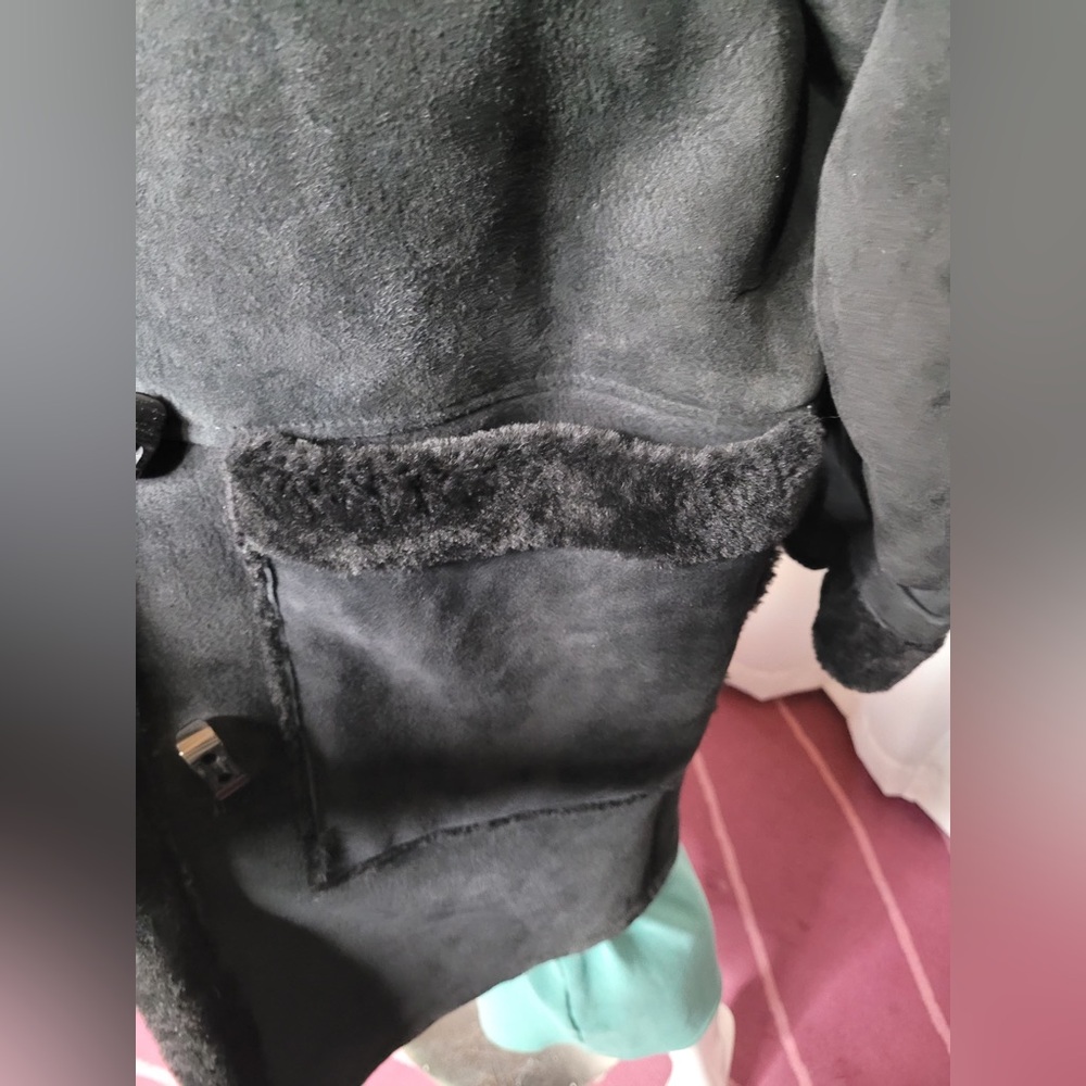 Vintage Danier Natural Fur Black Shearling Coat - Picture 9 of 17